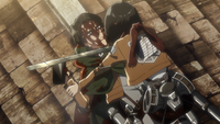 Levi tries to reason with Mikasa