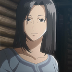 Mikasa mostra o símbolo da família Azumabito - Shingeki no Kyojin 4  Temporada Episódio 10 