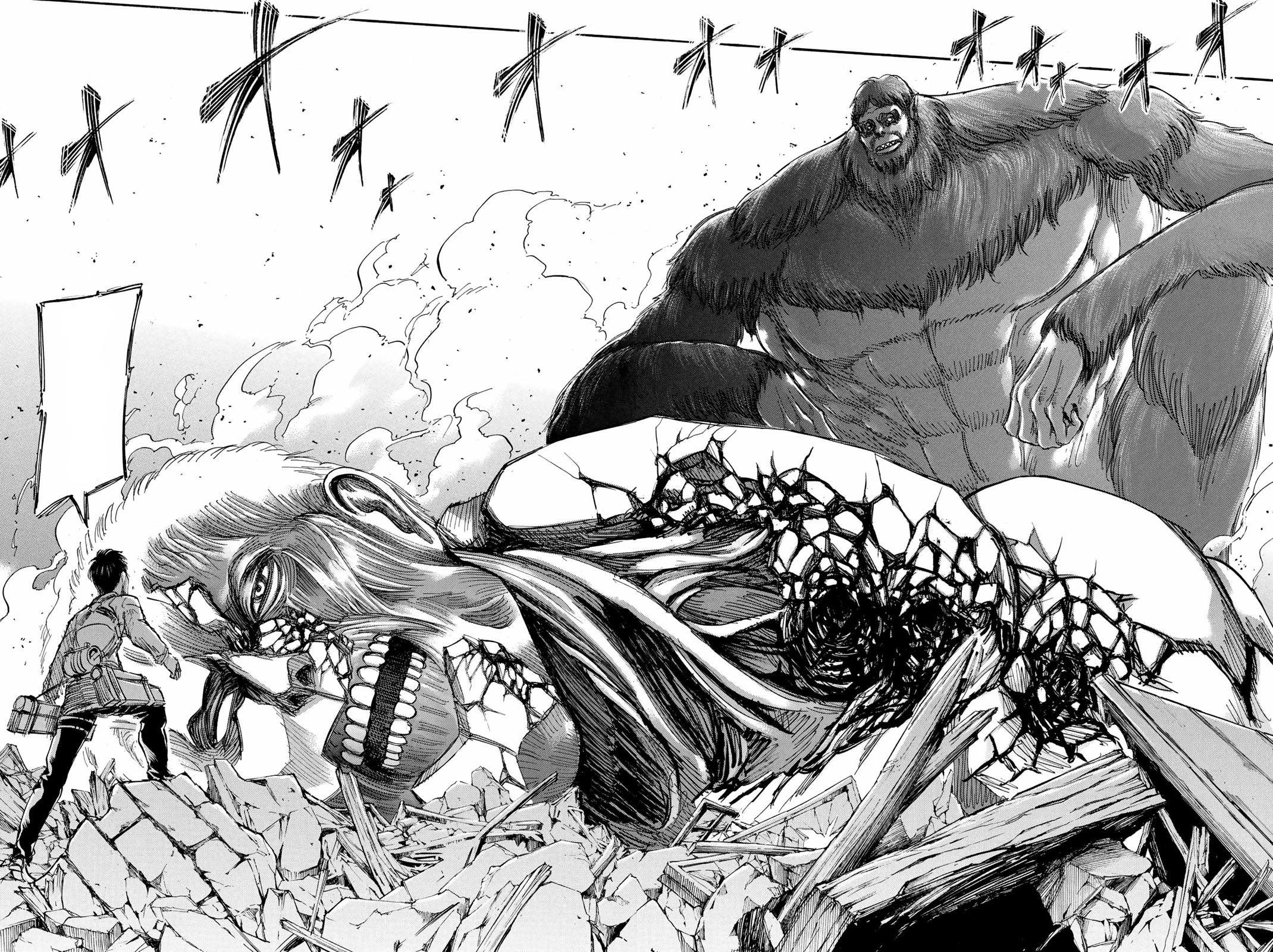 rogue titan vs armored titan manga