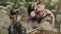 Eren threatens to kill Bertholdt