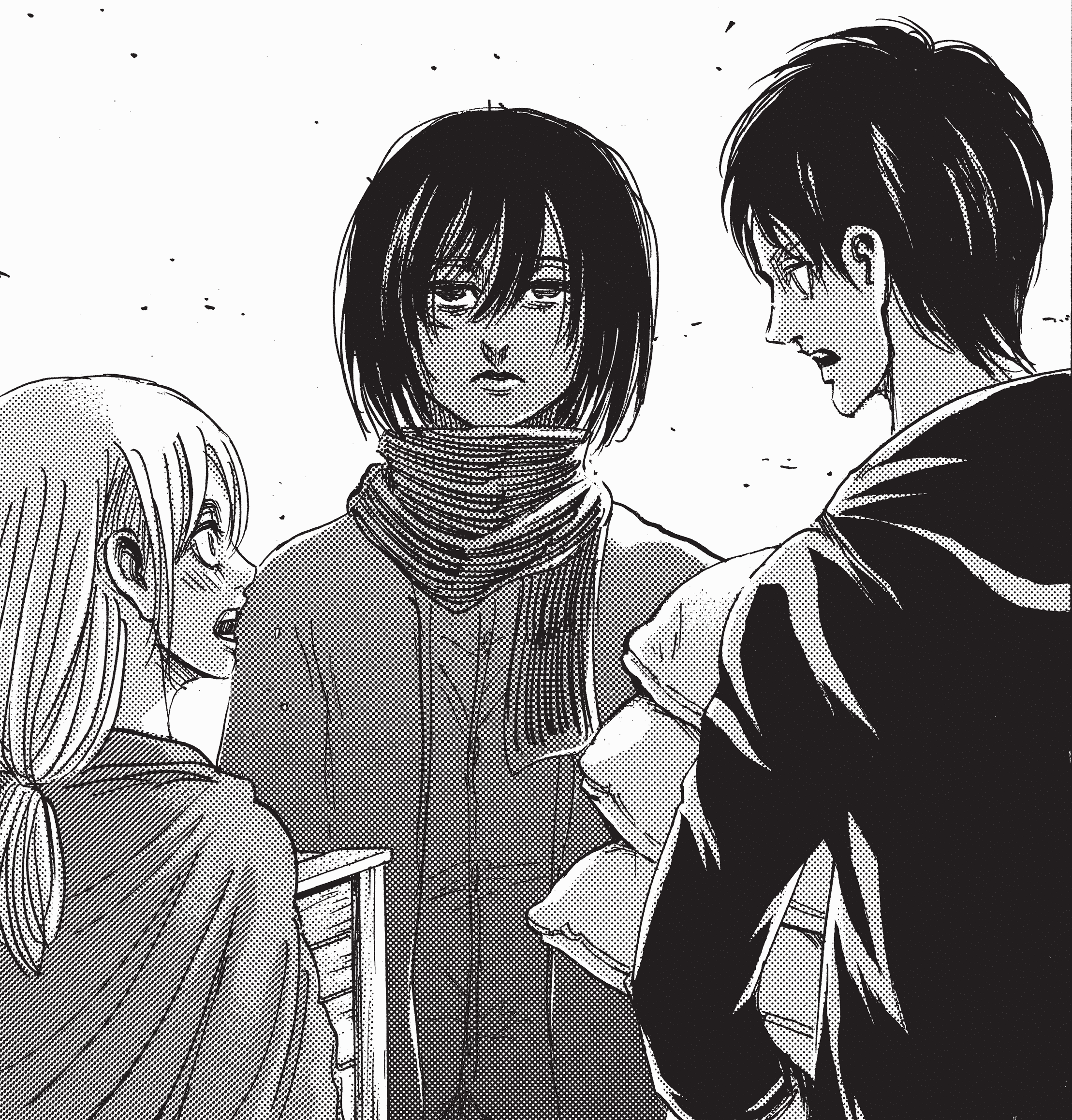 attack on titan mikasa and eren manga