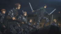 Levi tells his comrades to not die against the Warriors