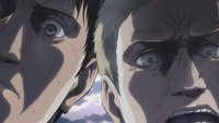 Reiner and Bertholdt recognize Ymir's Titan