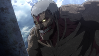 Reiner begins climbing the Wall