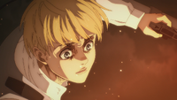 Armin shoots the Cart Titan