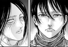 Mikasa questions Eren about his killing of civilians