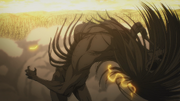 Ymir Friz transforms into a Titan
