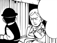 Erwin mistakes the coachman for Hange