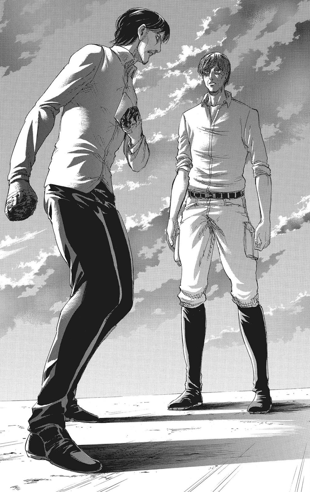 Kruger and Grisha switching sides and striking a pose is by far the most  random and out of place panel in the whole manga : r/titanfolk