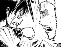 Hannes tearfully stops Eren's punch