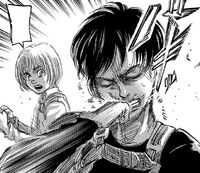 Eren hits himself