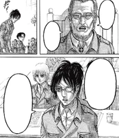 Hange speaks on behalf of the Survey Corps