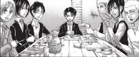 Squad Levi listens to Historia's childhood story