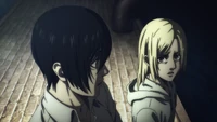 Mikasa figures out Annie