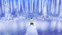 Eren is chained in the Underground Chapel