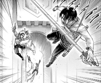 Levi fights the AHSS in the city