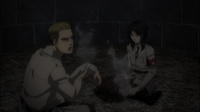 Pieck and Porco are trapped underground