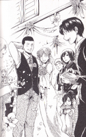 Mikasa is present at Franz and Hannah's wedding in an alternate timeline