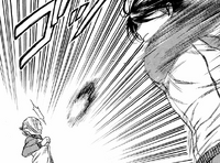 Mikasa throws a dodgeball at Annie