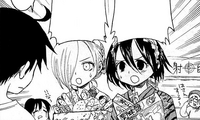 Sasha watches Mikasa and Annie gift Eren their prizes