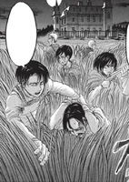 Squad Levi leaves the First Interior Squad compound