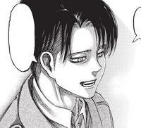 Levi smiles and thanks his friends