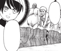 Eren sneaks into the Titan line