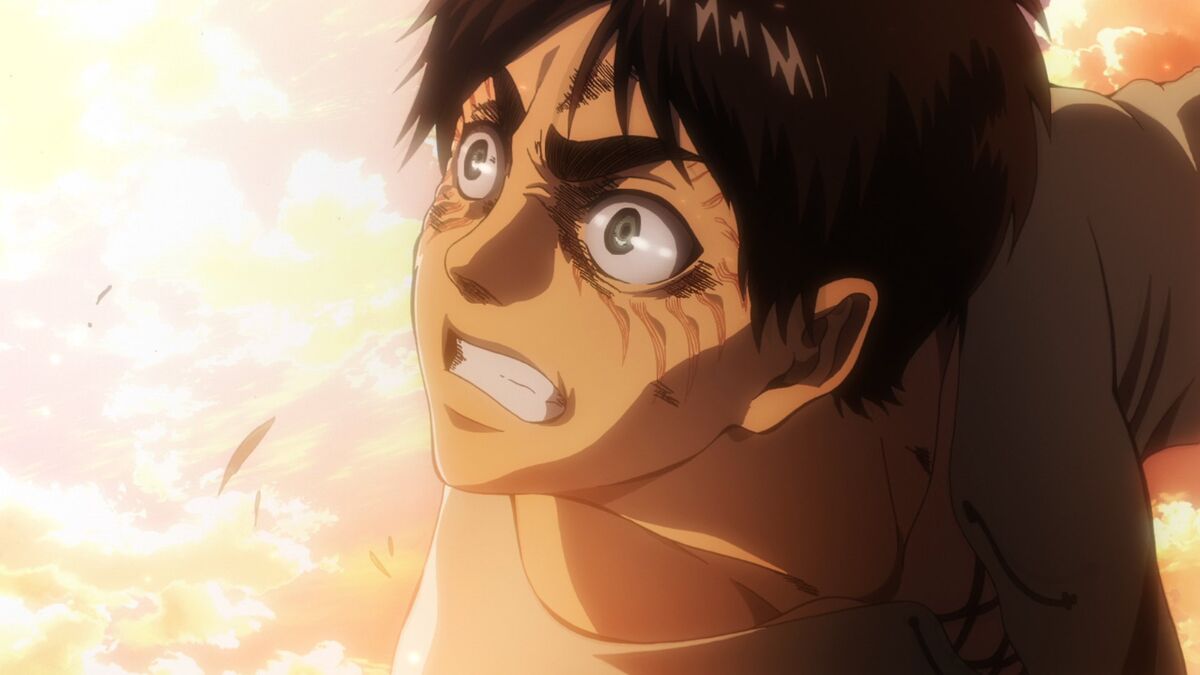 in chapter 2 of shingeki no kyojin minute (13:34) eren jaeger says