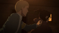 Falco catches up to Gabi (Anime)
