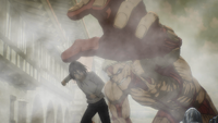 Eren runs from Reiner