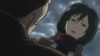 Mikasa threatens the Merchant Association Boss