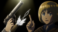 Armin points out the Anti-Personnel ODM gear's weakness