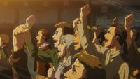 Trost's citizens cheer for the Scouts