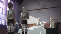 Erwin takes Hange and Conny's report