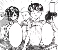 Eren becomes certified with his friends in the Wall Beautification Club