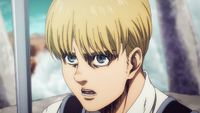 Armin faces Eren