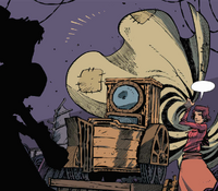 Rene sees the flying machine