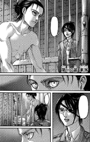 Hange meets Eren at his cell