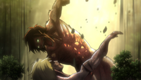 Eren attacks Annie