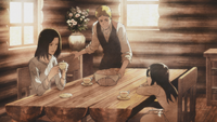 Mikasa with her parents