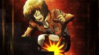 Armin slips and injures his leg