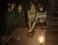 Eren and Mikasa open the first book