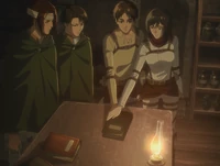 Eren and Mikasa open the first book