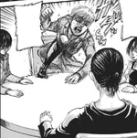 Armin s'élençant vers Eren