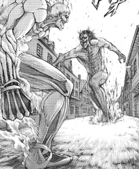 Reiner and Eren face off