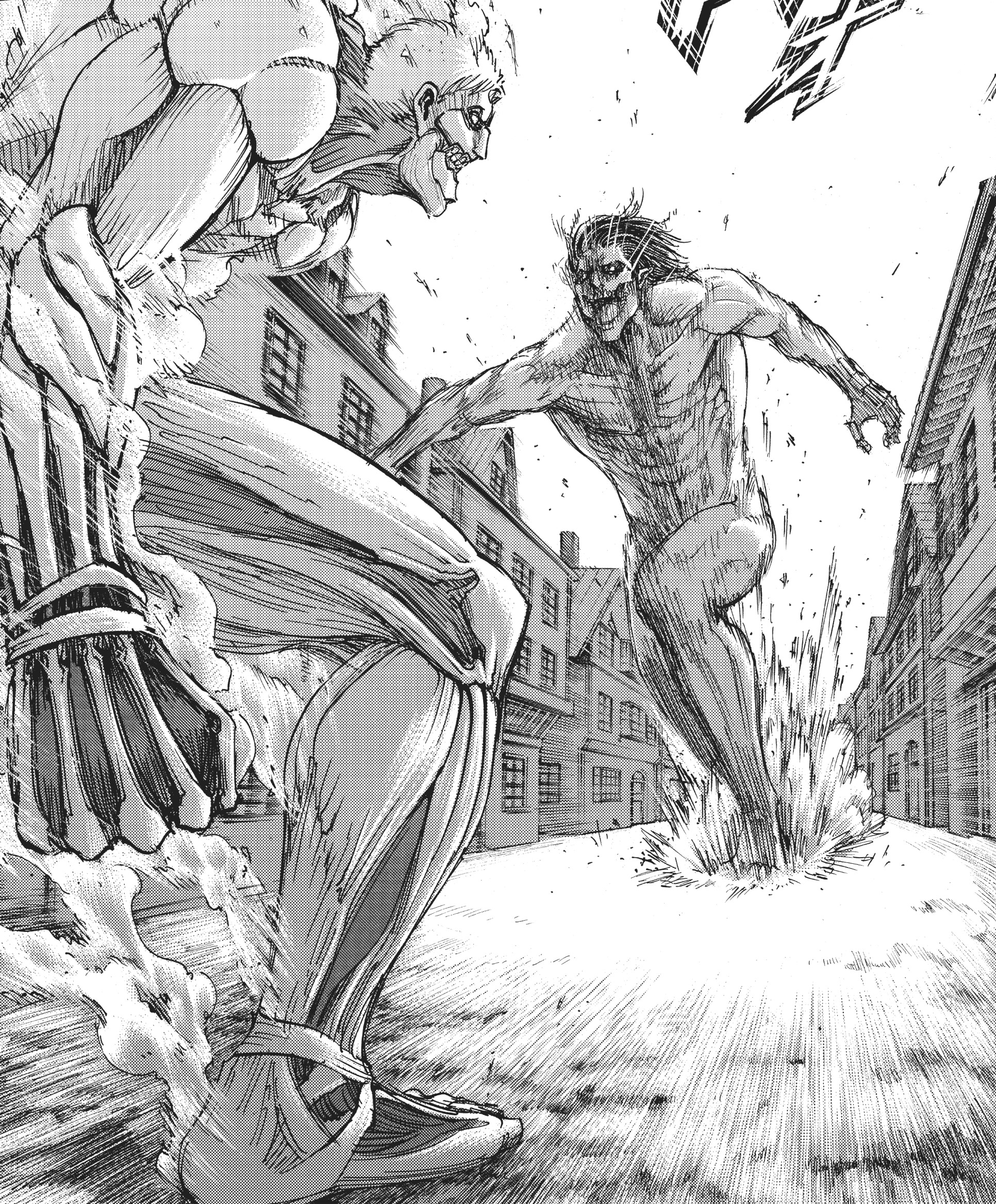 rogue titan vs armored titan manga