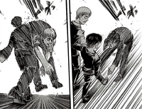 Levi breaks up Eren and Jeans fight