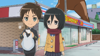 Eren and Mikasa buy Armin food