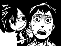 Mikasa scares the daylights out of Bertolt