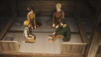 Eren asks Reiner and Bertholdt for help